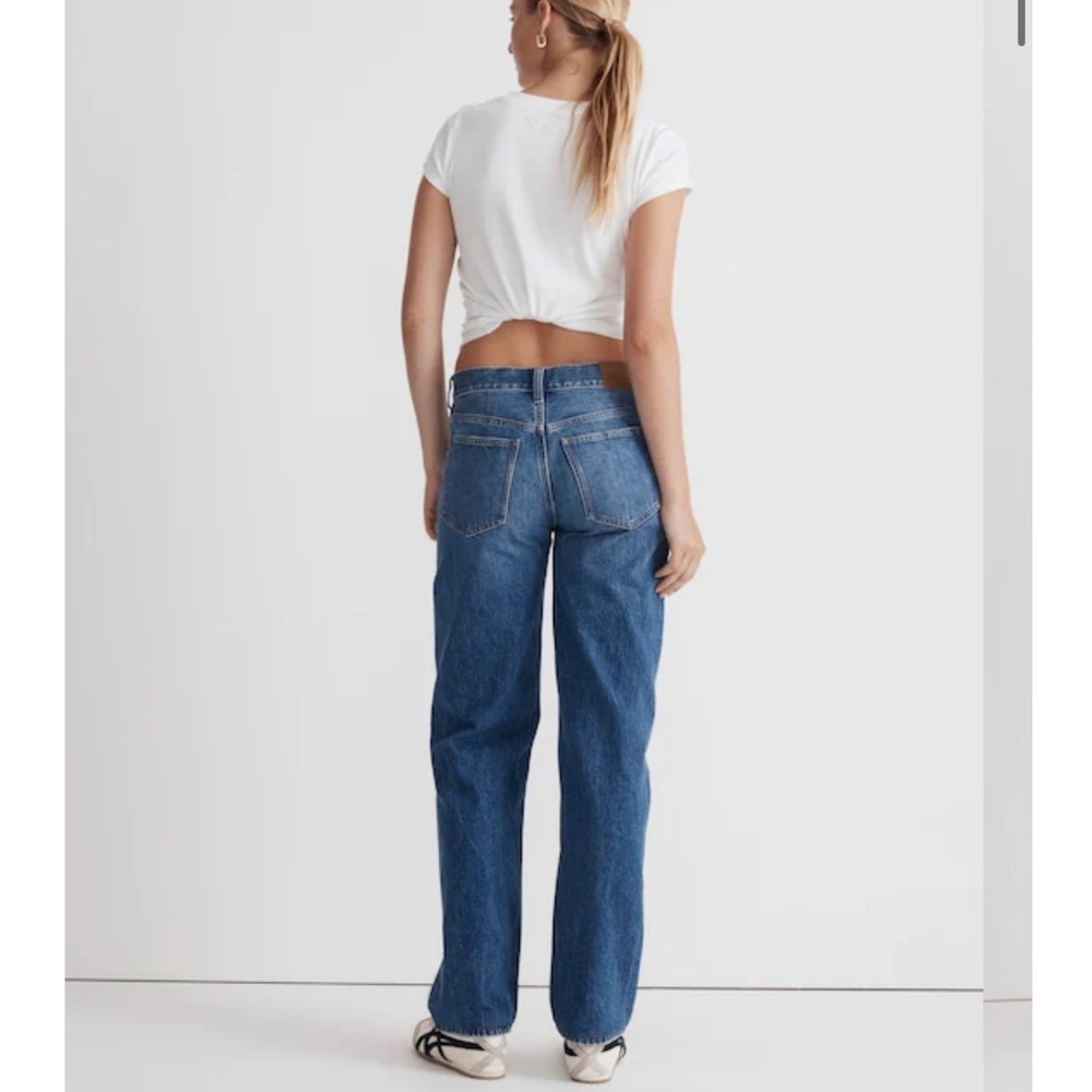 Madewell Low-Slung Straight Jeans Womens 30T Blue Patmina Medium Wash Tall Denim - Picture 2 of 14
